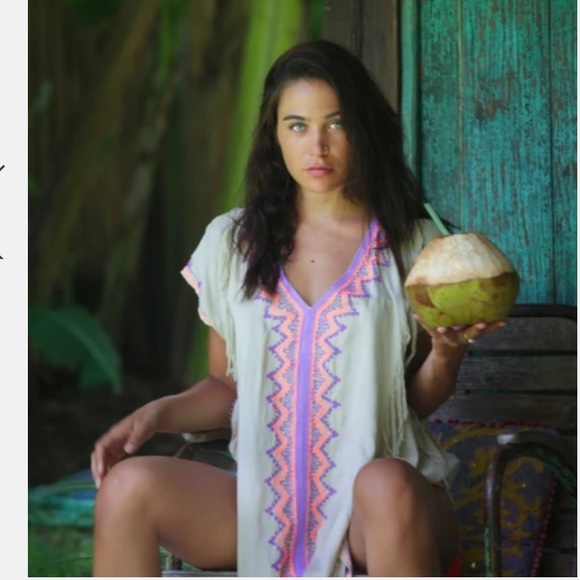 NWOT Vagabond Goods Aria Beach Cover Up- Tan - Picture 3 of 5